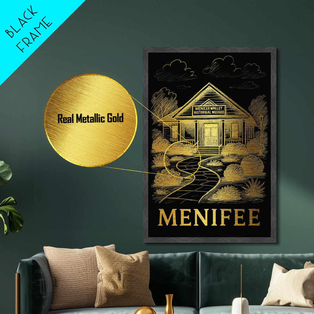 Menifee California art, Metallic Gold Art, Travel Art Prints, Metal Art, Wood Framed Art, Adventure Lover Gift