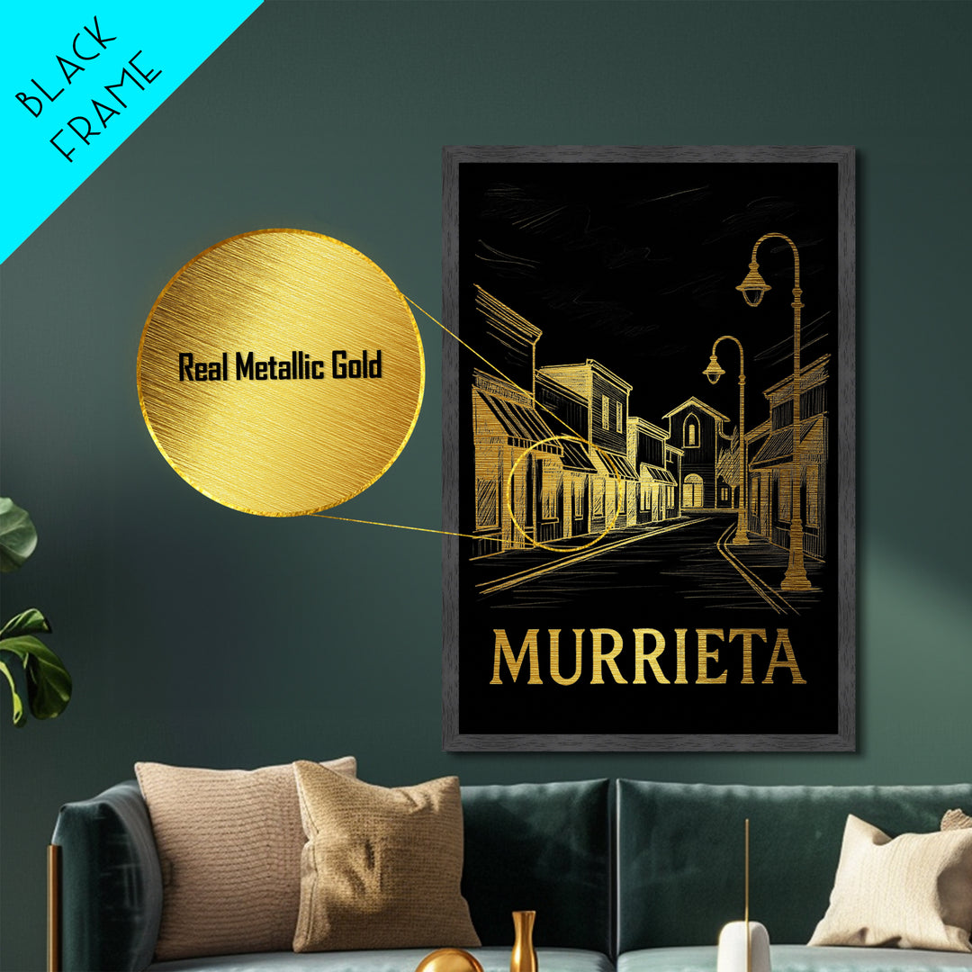 Murrieta California art, Metallic Gold Art, Travel Art Prints, Metal Art, Wood Framed Art, Adventure Lover Gift, Traveler Gift