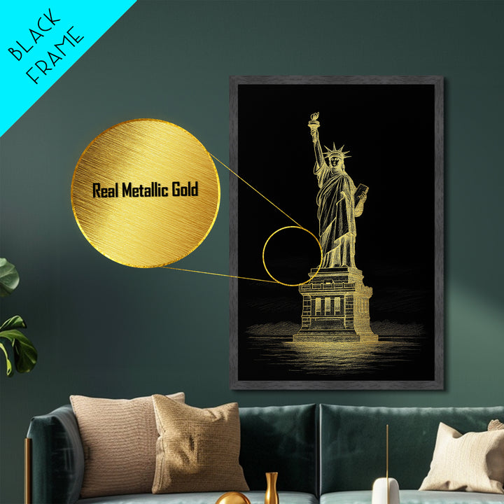 New York New York art, Metallic Gold Art, Best Friend Gifts, Metal Art, Wood Framed Art, Birthday Travel Gift, Destination Gift