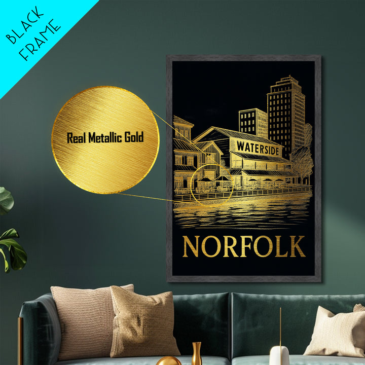 North Charleston South Carolina art, Metallic Gold Art, Best Friend Gifts, Metal Art, Wood Framed Art, Birthday Travel Gift