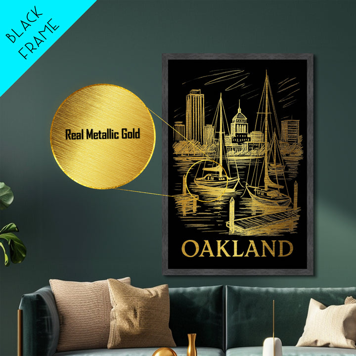 Odessa Texas art, Metallic Gold Art, Housewarming Gift, Metal Art, Wood Framed Art, Newlywed Travel Gift, Honeymoon Gift