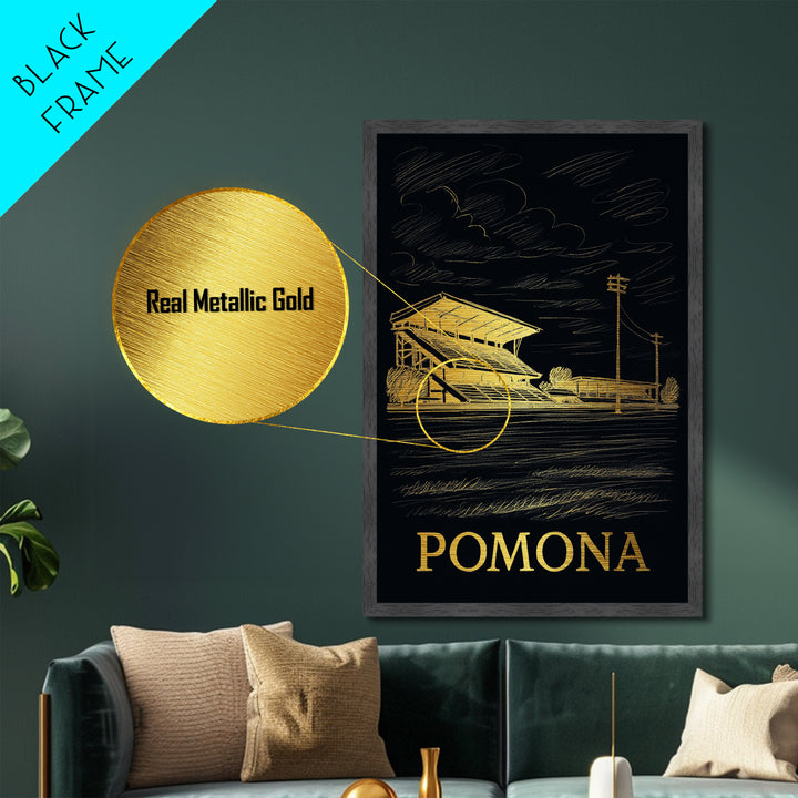 Pomona California art, Metallic Gold Art, Travel Art Prints, Metal Art, Wood Framed Art, Adventure Lover Gift, Traveler Gift