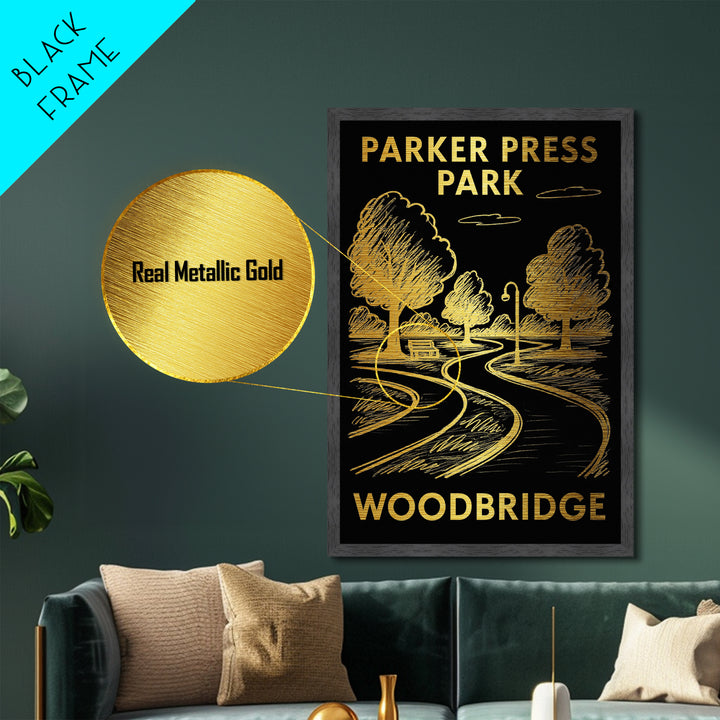 Woodbridge New Jersey art, Metallic Gold Art, Wood Framed Art, Metal Art, Travel Art Prints, Metallic Gold Art, Home Décor