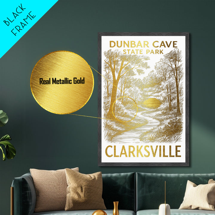 Clarksville Tennessee art, Metallic Gold Art, Modern House Art, Metal Art, Wood Framed Art, Graduation Travel Gift, Travel Gift