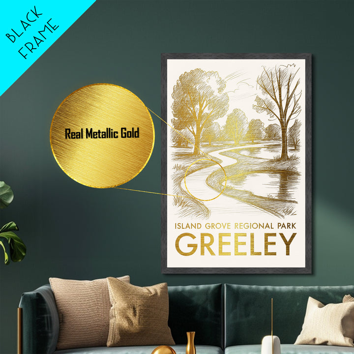Greeley Colorado art, Metallic Gold Art, Travel Art Prints, Metal Art, Wood Framed Art, Adventure Lover Gift
