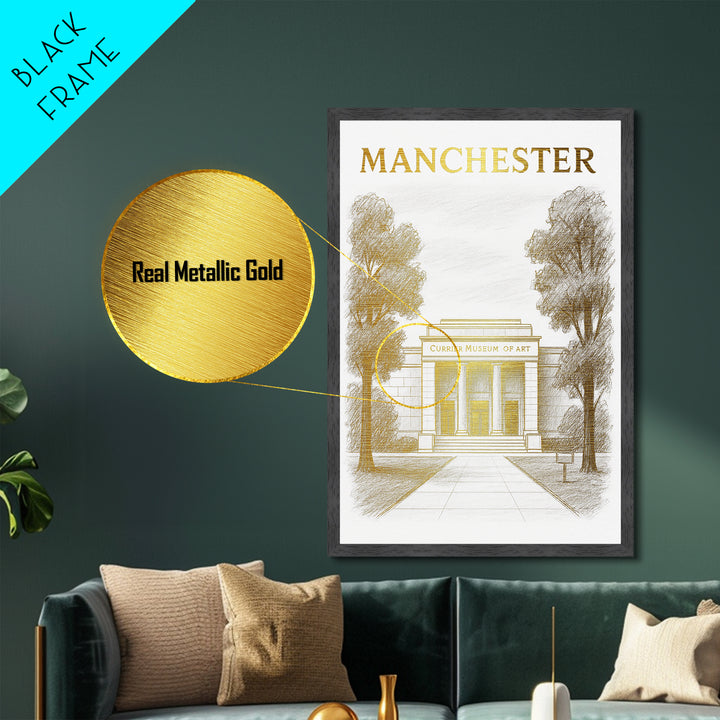 Madison Wisconsin art, Metallic Gold Art, Travel Art Prints, Metal Art, Wood Framed Art, Adventure Lover Gift
