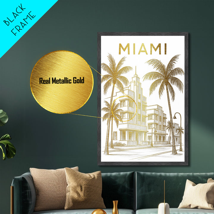 Mesquite Texas art, Metallic Gold Art, Housewarming Gift, Metal Art, Wood Framed Art, Newlywed Travel Gift