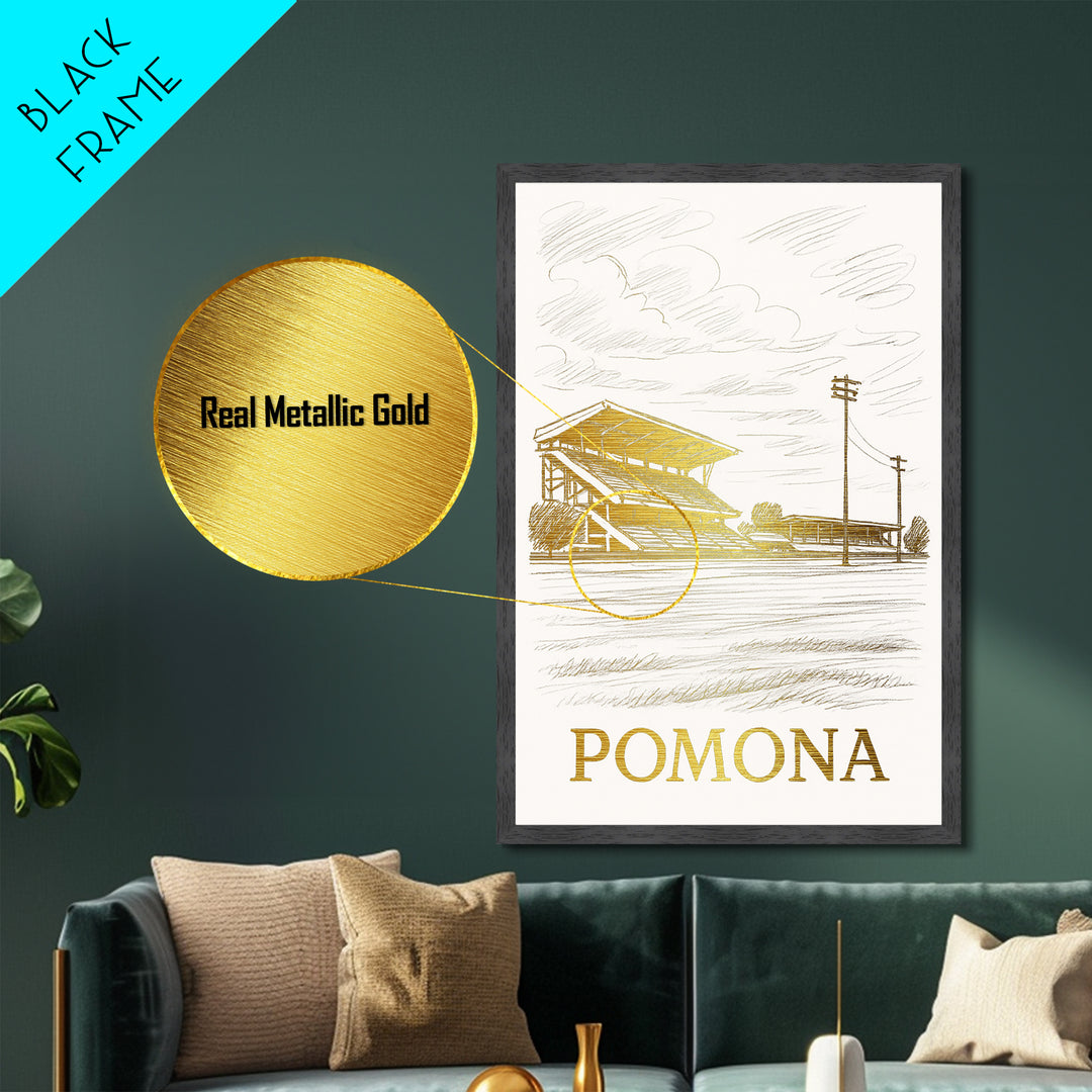 Pomona California art, Metallic Gold Art, Travel Art Prints, Metal Art, Wood Framed Art, Adventure Lover Gift, Traveler Gift