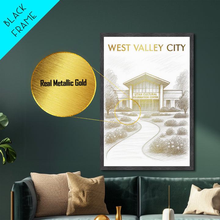 West Valley City Utah art, Metallic Gold Art, Wood Framed Art, Metal Art, Travel Art Prints, Metallic Gold Art, Bedroom Wall Art