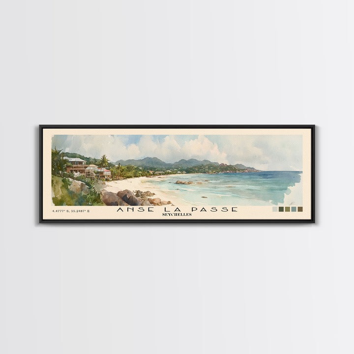 Anse La Passe, Seychelles Watercolor Print, Vacation Gift, Seychelles Wall Art, Beach Painting, Beach Decor, Beach Or Lakehouse Art