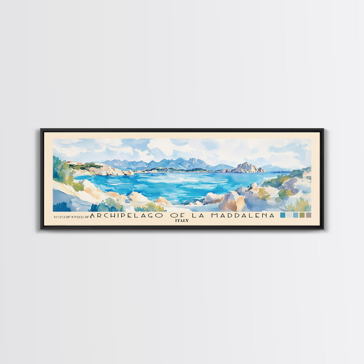 Archipelago of La Maddalena, Italy Watercolor Print, Vacation Gift, Italy Wall Art, Beach Painting, Beach Decor, Beach Or Lakehouse Art