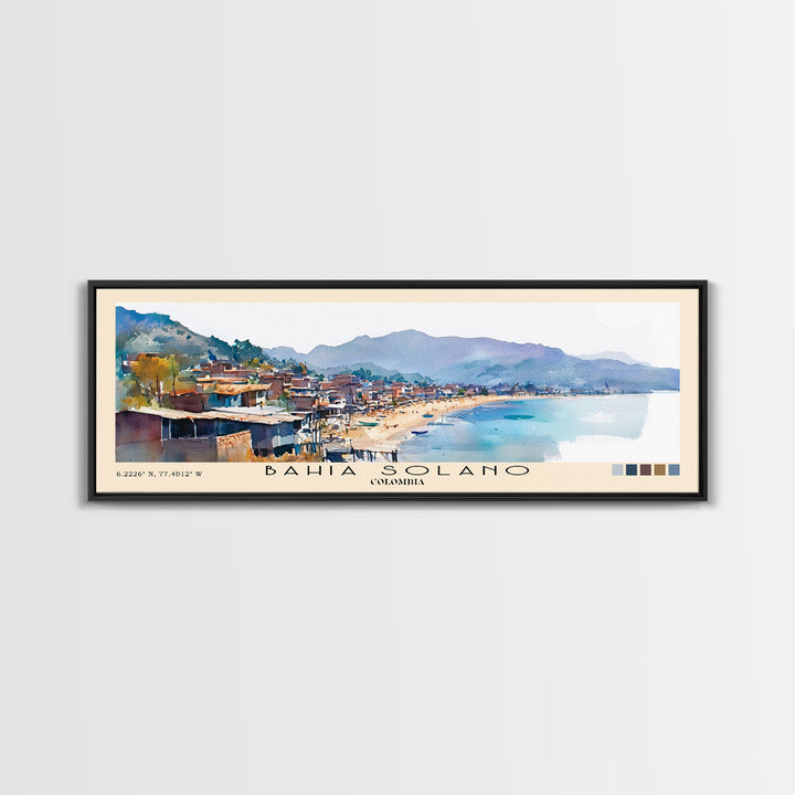 Bahia Solano, Colombia Watercolor Print, Vacation Gift, Colombia Wall Art, Beach Painting, Beach Decor, Beach Or Lakehouse Art