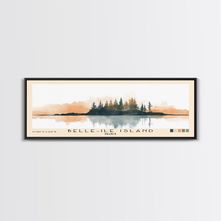 Belle-Ile Island, France Watercolor Beach Print, Vacation Gift, France Wall Art, Beach Painting, Beach Decor, Beach Painting