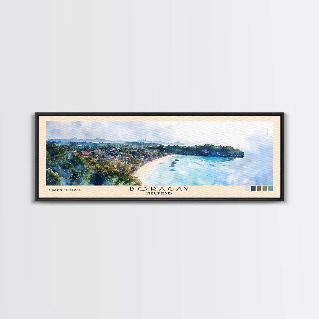 Boracay, Philippines Watercolor Print, Vacation Gift, Philippines Wall Art, Vacation Wall Art, Vacatation Memories, Beach Decor, Beach Or Lakehouse Art