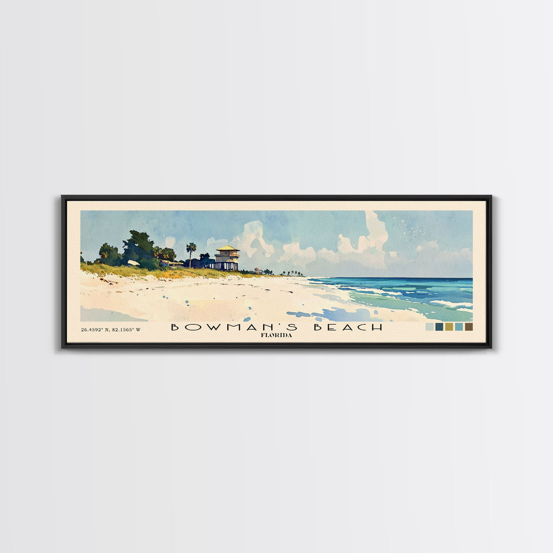 Bowman’s Beach, Florida Watercolor Print, Vacation Gift, Florida Wall Art, Vacation Wall Art, Vacatation Memories, Beach Decor, Beach Or Lakehouse Art