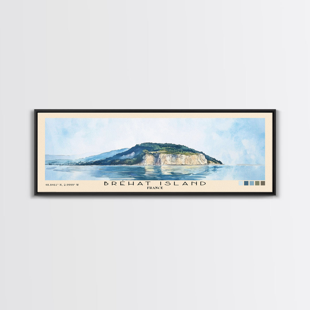Bréhat Island, France Watercolor Beach Print, Vacation Gift, France Wall Art, Beach Painting, Beach Decor, Beach Painting