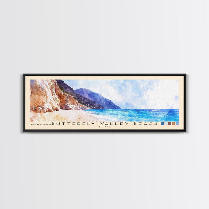 Butterfly Valley Beach, Turkey Watercolor Print, Vacation Gift, Turkey Wall Art, Vacation Wall Art, Vacatation Memories, Beach Decor, Beach Or Lakehouse Art