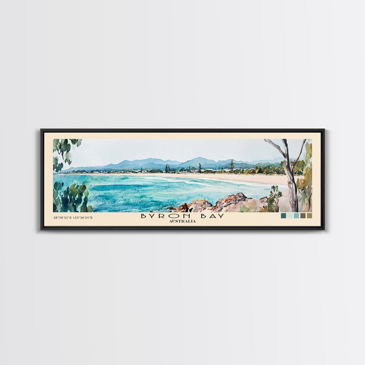 Byron Bay, Australia Watercolor Beach Print, Vacation Gift, Australia Wall Art, Beach Painting, Beach Decor, Beach Painting