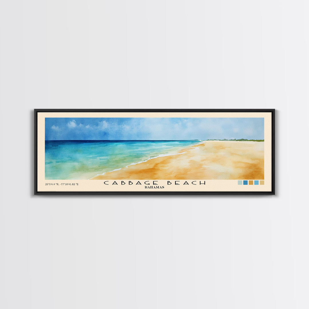 Cabbage Beach, Bahamas Watercolor Print, Vacation Gift, Bahamas Wall Art, Vacation Wall Art, Vacatation Memories, Beach Decor, Beach Or Lakehouse Art