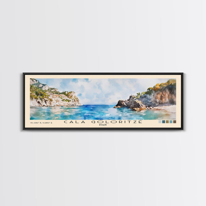 Cala Goloritzé, Italy Watercolor Beach Print, Vacation Gift, Italy Wall Art, Beach Painting, Beach Decor, Beach Painting