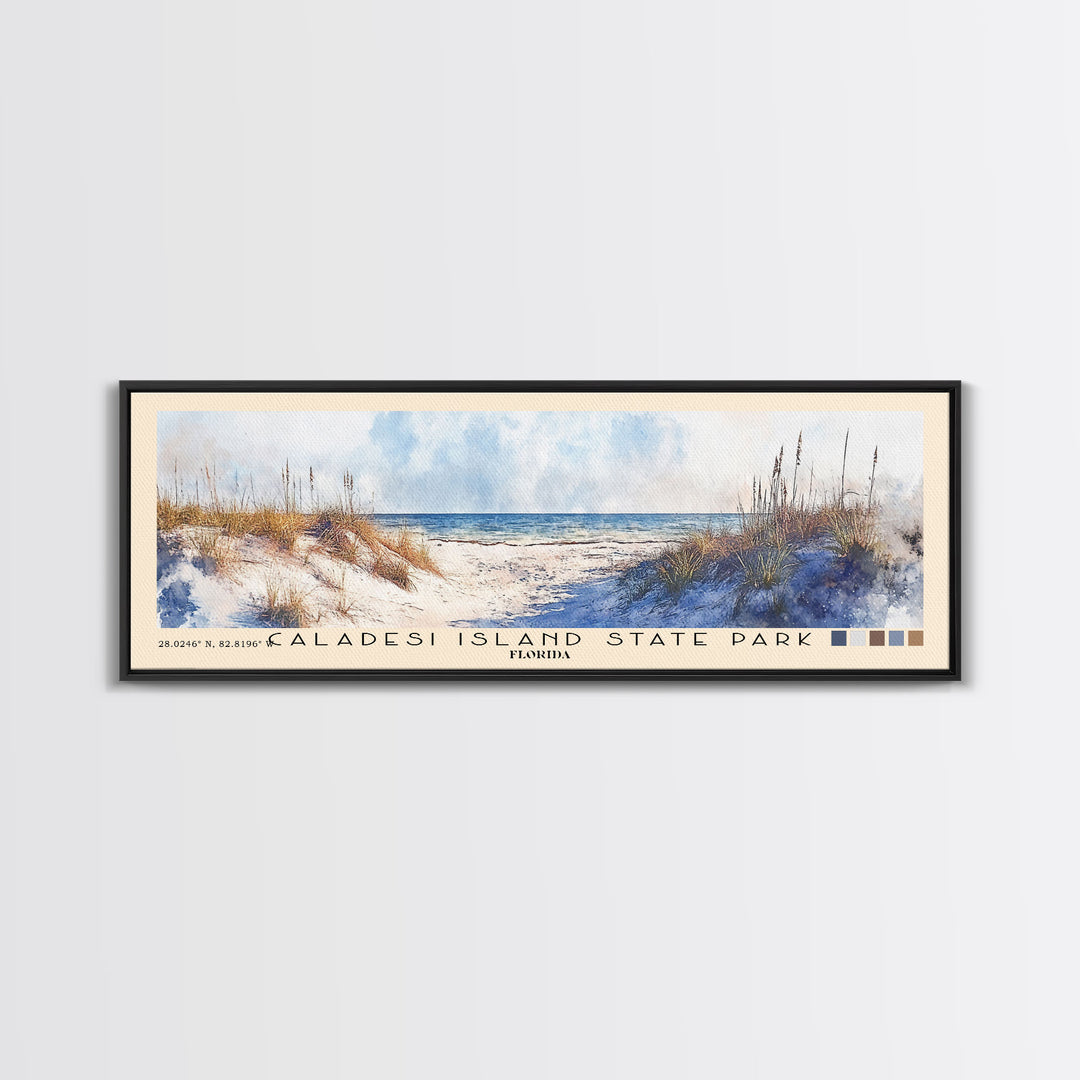 Caladesi Island State Park, Florida Watercolor Beach Print, Vacation Gift, Florida Wall Art, Beach Painting, Beach Decor, Beach Painting