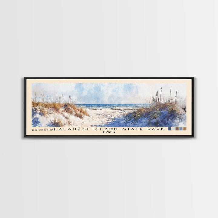 Caladesi Island State Park, Florida Watercolor Beach Print, Vacation Gift, Florida Wall Art, Beach Painting, Beach Decor, Beach Painting