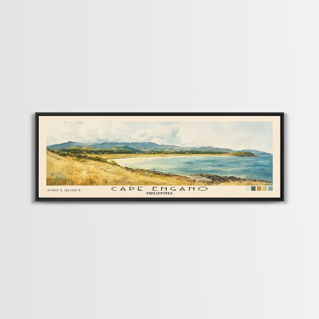 Cape Engano, Philippines Watercolor Beach Print, Vacation Gift, Philippines Wall Art, Beach Painting, Beach Decor, Beach Painting