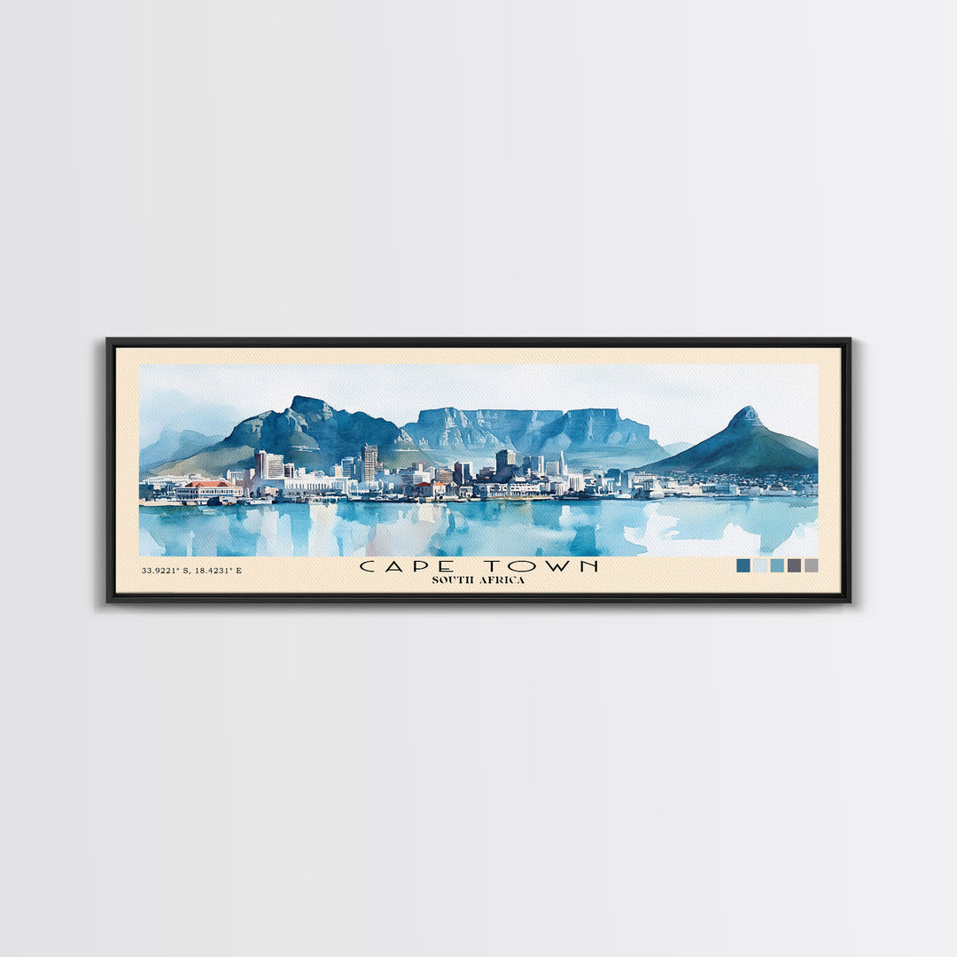 Cape Town, South Africa Watercolor Print, Vacation Gift, South Africa Wall Art, Vacation Wall Art, Vacatation Memories, Beach Decor, Beach Or Lakehouse Art