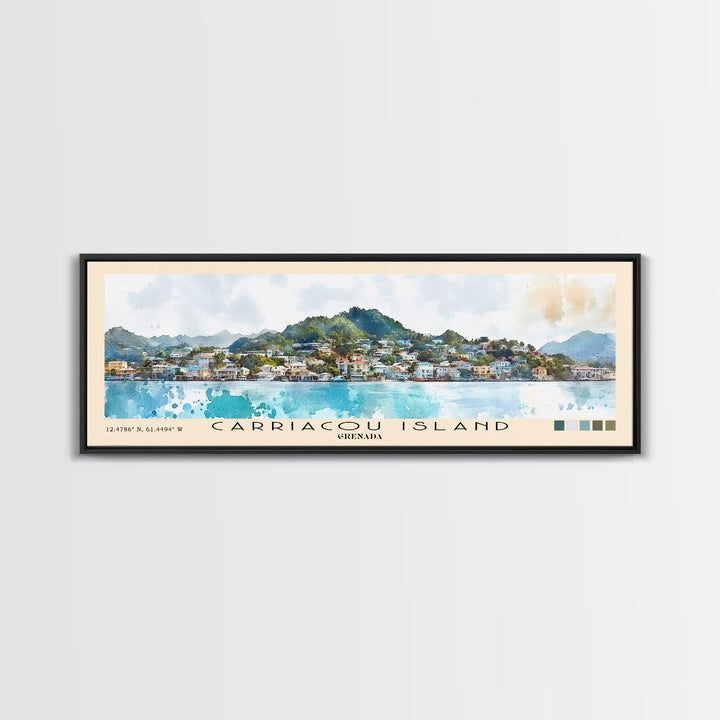 Carriacou Island, Grenada Watercolor Beach Print, Vacation Gift, Grenada Wall Art, Beach Painting, Beach Decor, Beach Painting