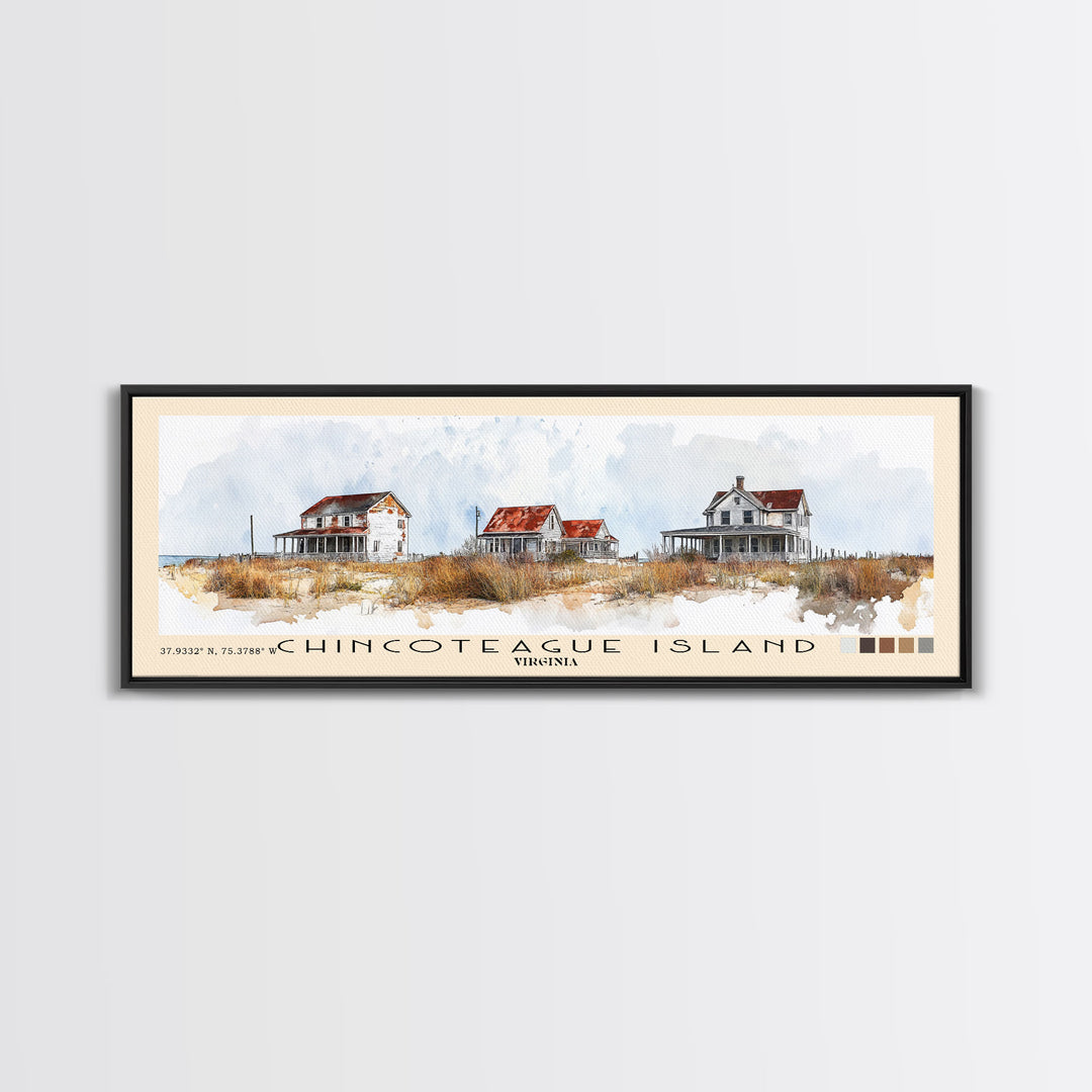 Chincoteague Island, Virginia Watercolor Print, Vacation Gift, Virginia Wall Art, Beach Painting, Beach Decor, Beach Or Lakehouse Art