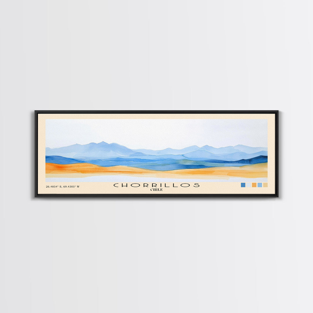 Chorrillos, Chile Watercolor Beach Print, Vacation Gift, Chile Wall Art, Beach Painting, Beach Decor, Beach Painting
