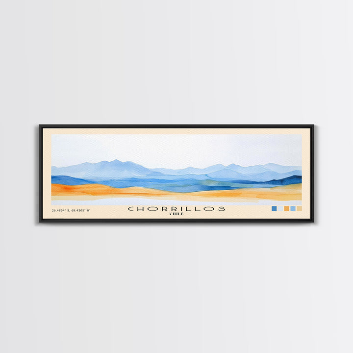 Chorrillos, Chile Watercolor Beach Print, Vacation Gift, Chile Wall Art, Beach Painting, Beach Decor, Beach Painting