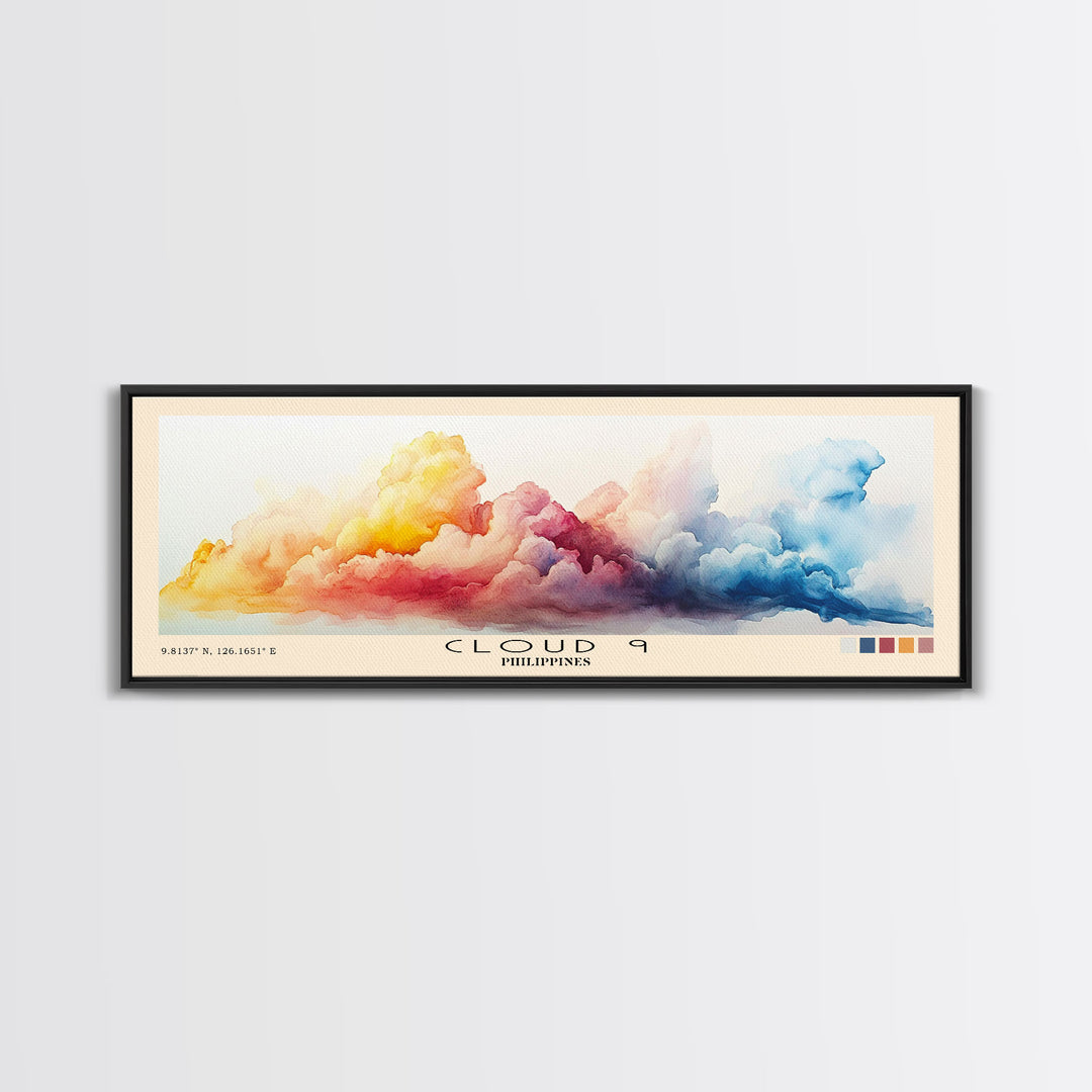 Cloud 9, Philippines Watercolor Print, Vacation Gift, Philippines Wall Art, Beach Painting, Beach Decor, Beach Or Lakehouse Art