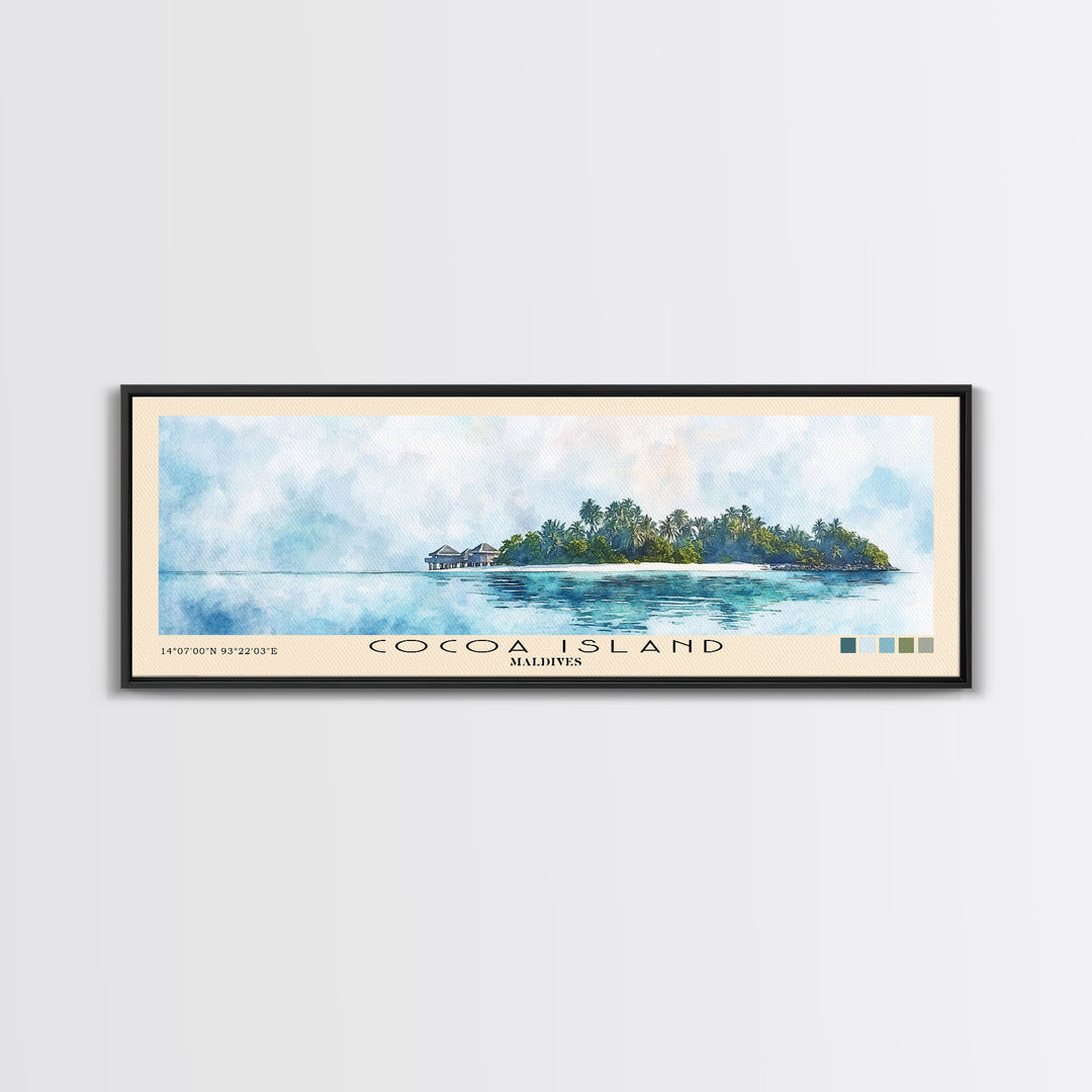 Cocos (Keeling) Islands, Australia Watercolor Print, Vacation Gift, Australia Wall Art, Beach Painting, Beach Decor, Beach Or Lakehouse Art