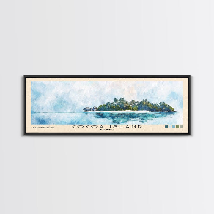 Cocos (Keeling) Islands, Australia Watercolor Print, Vacation Gift, Australia Wall Art, Beach Painting, Beach Decor, Beach Or Lakehouse Art