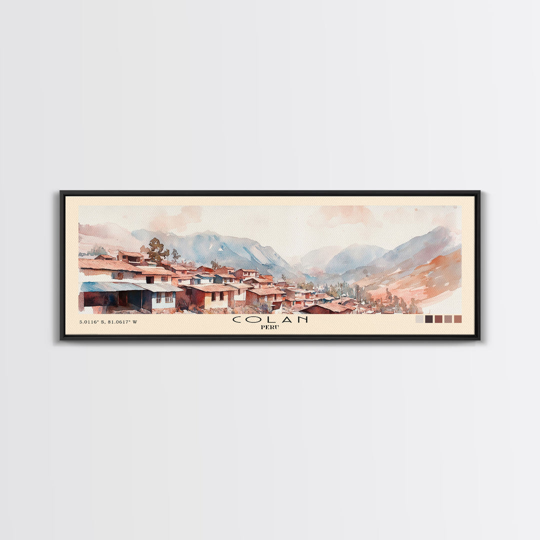 Colan, Peru Watercolor Print, Vacation Gift, Peru Wall Art, Beach Painting, Beach Decor, Beach Or Lakehouse Art