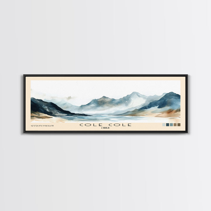 Cole Cole, Chile Watercolor Beach Print, Vacation Gift, Chile Wall Art, Beach Painting, Beach Decor, Beach Painting