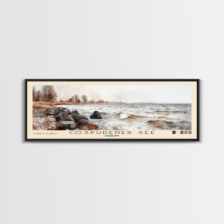 Cospudener See, Germany Watercolor Print, Vacation Gift, Germany Wall Art, Vacation Wall Art, Vacatation Memories, Beach Decor, Beach Or Lakehouse Art