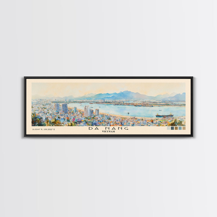 Da Nang, Vietnam Watercolor Print, Vacation Gift, Vietnam Wall Art, Vacation Wall Art, Vacatation Memories, Beach Decor, Beach Or Lakehouse Art