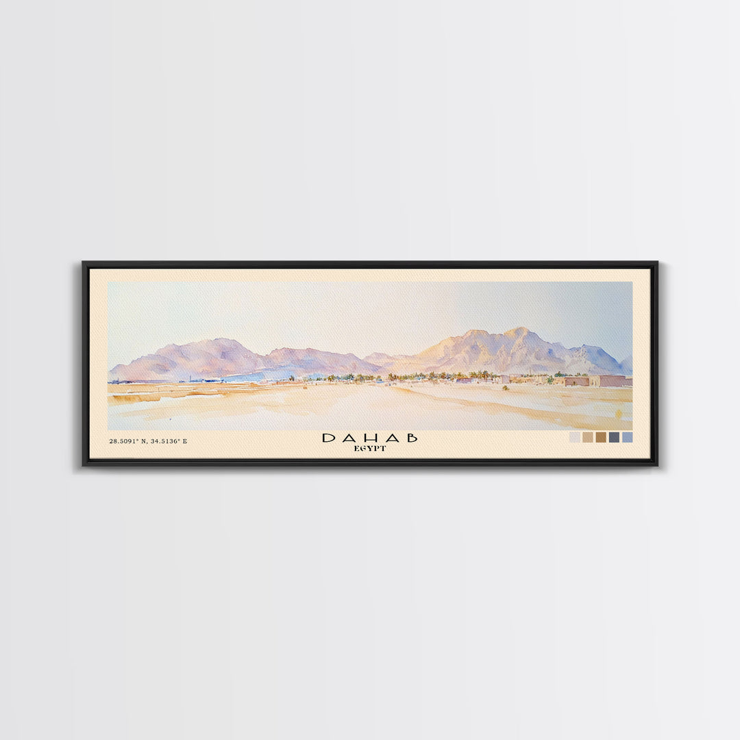 Dahab, Egypt Watercolor Print, Vacation Gift, Egypt Wall Art, Beach Painting, Beach Decor, Beach Or Lakehouse Art