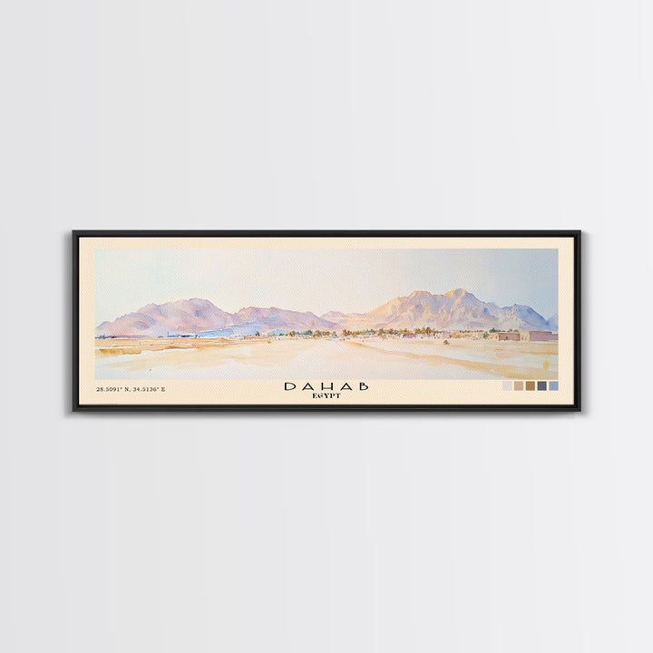Dahab, Egypt Watercolor Print, Vacation Gift, Egypt Wall Art, Beach Painting, Beach Decor, Beach Or Lakehouse Art