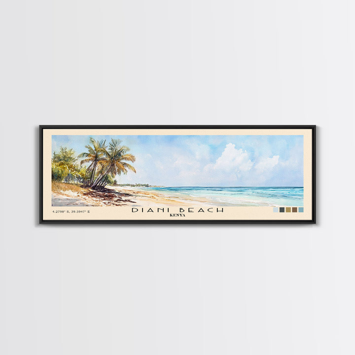 Diani Beach, Kenya Watercolor Print, Vacation Gift, Kenya Wall Art, Vacation Wall Art, Vacatation Memories, Beach Decor, Beach Or Lakehouse Art