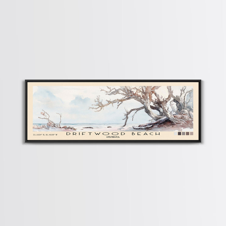 Driftwood Beach, Georgia Watercolor Print, Vacation Gift, Georgia Wall Art, Vacation Wall Art, Vacatation Memories, Beach Decor, Beach Or Lakehouse Art