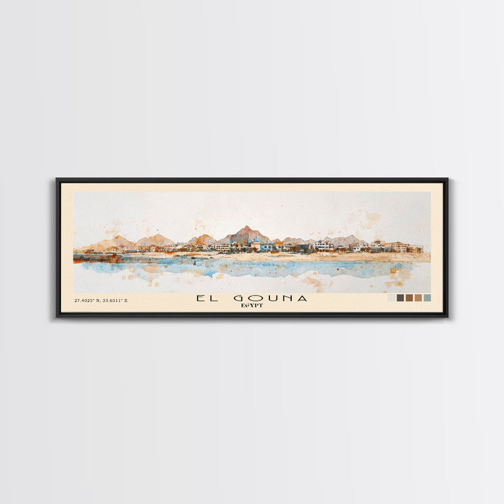 El Gouna, Egypt Watercolor Print, Vacation Gift, Egypt Wall Art, Beach Painting, Beach Decor, Beach Or Lakehouse Art
