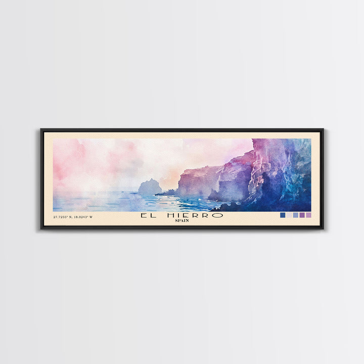 El Hierro, Spain Watercolor Beach Print, Vacation Gift, Spain Wall Art, Beach Painting, Beach Decor, Beach Painting