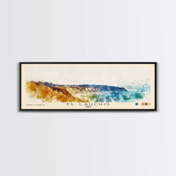 El Laucho, Chile Watercolor Print, Vacation Gift, Chile Wall Art, Beach Painting, Beach Decor, Large Wall Art, Wood Frame Art