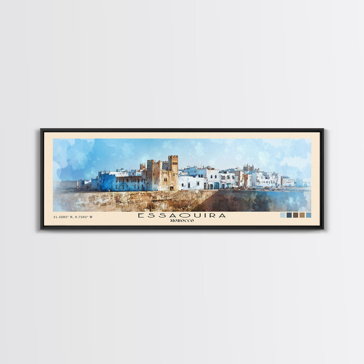 Essaouira, Morocco Watercolor Beach Print, Vacation Gift, Morocco Wall Art, Beach Painting, Beach Decor, Beach Painting