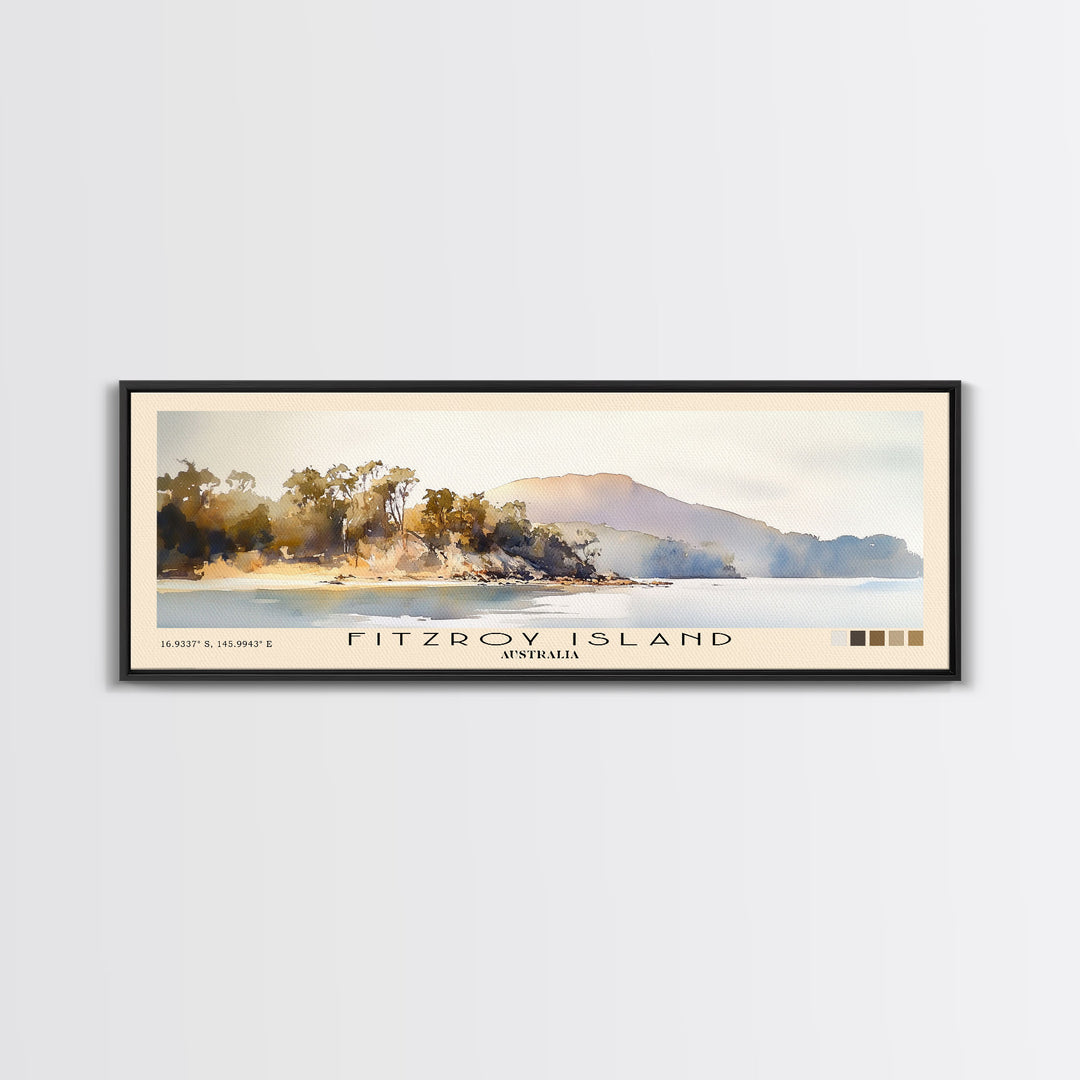 Fitzroy Island, Australia Watercolor Beach Print, Vacation Gift, Australia Wall Art, Beach Painting, Beach Decor, Beach Painting