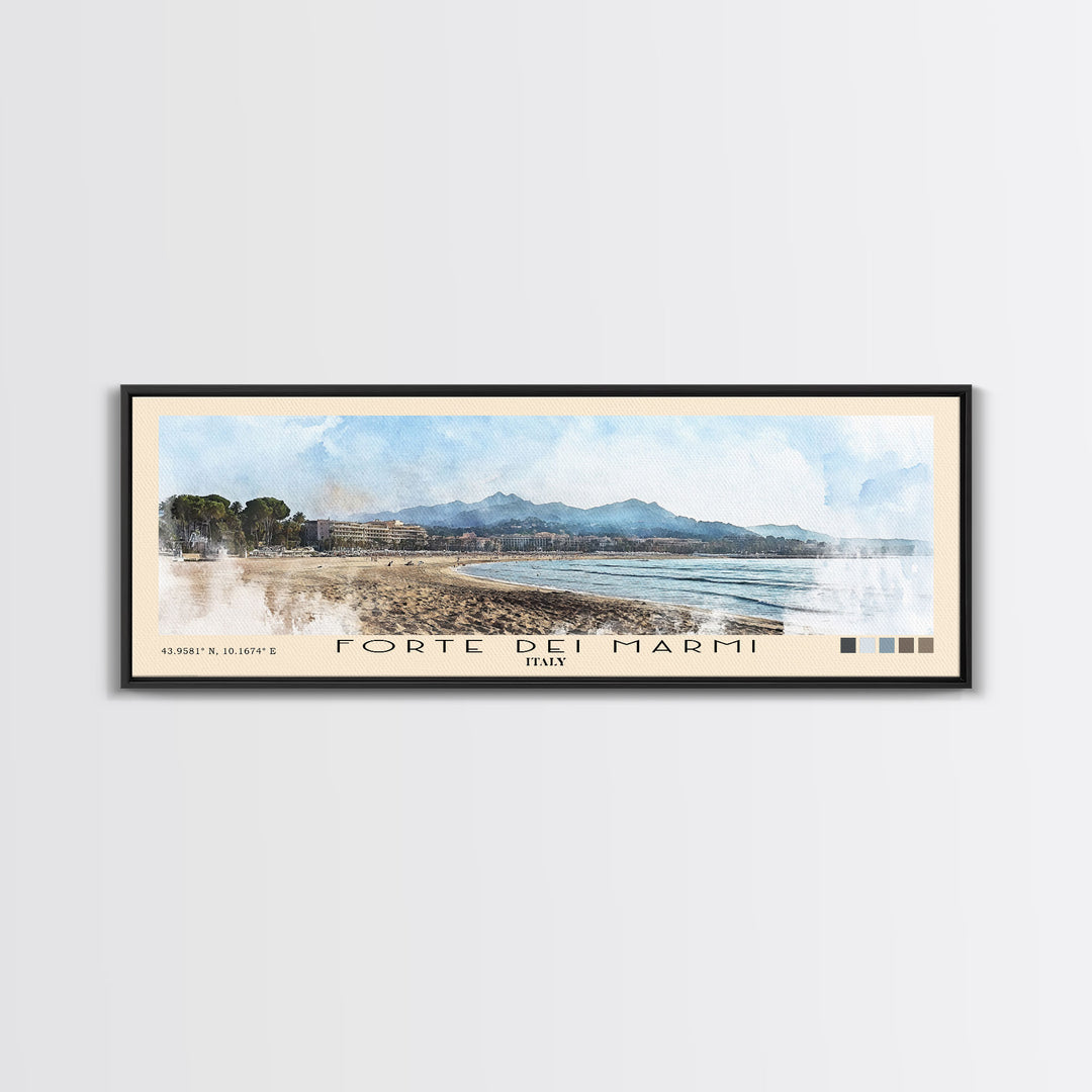 Forte dei Marmi, Italy Watercolor Print, Vacation Gift, Italy Wall Art, Vacation Wall Art, Vacatation Memories, Beach Decor, Beach Or Lakehouse Art