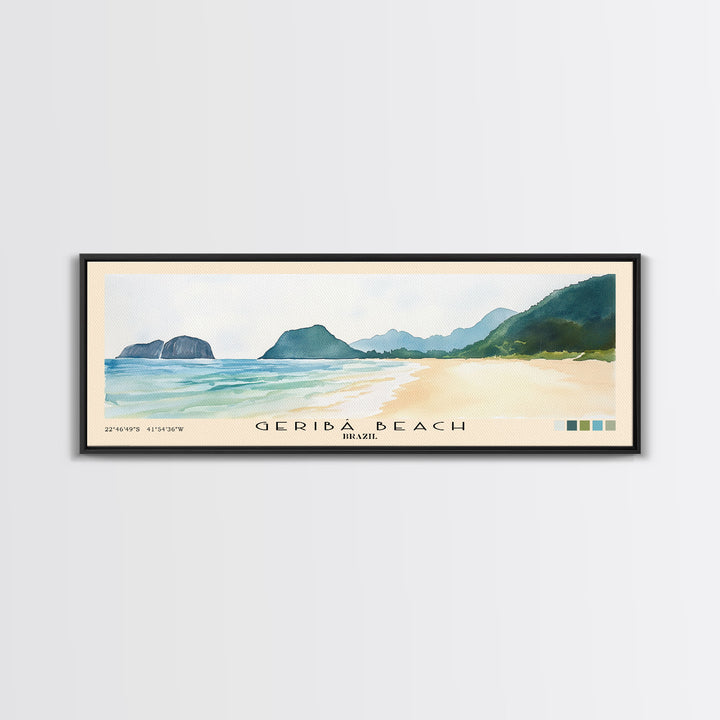 Geribá Beach, Brazil Watercolor Print, Vacation Gift, Brazil Wall Art, Vacation Wall Art, Vacatation Memories, Beach Decor, Beach Or Lakehouse Art